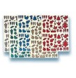 Assortiment de 912 gommettes motifs fêtes