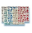 Assortiment de gommettes motifs fêtes