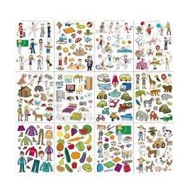 Gommettes thématique le lot de 10 planches de 12 gommettes