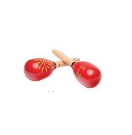 Paire de maracas en bois