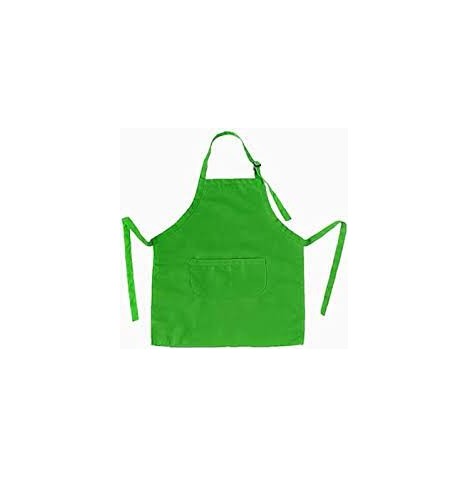 Tablier grand modèle  vert 5/6 ans