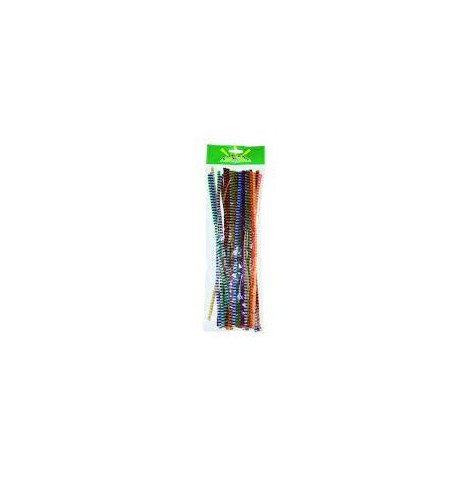 Chenilles Irisées sachet 24 brins 30 cm 4 col