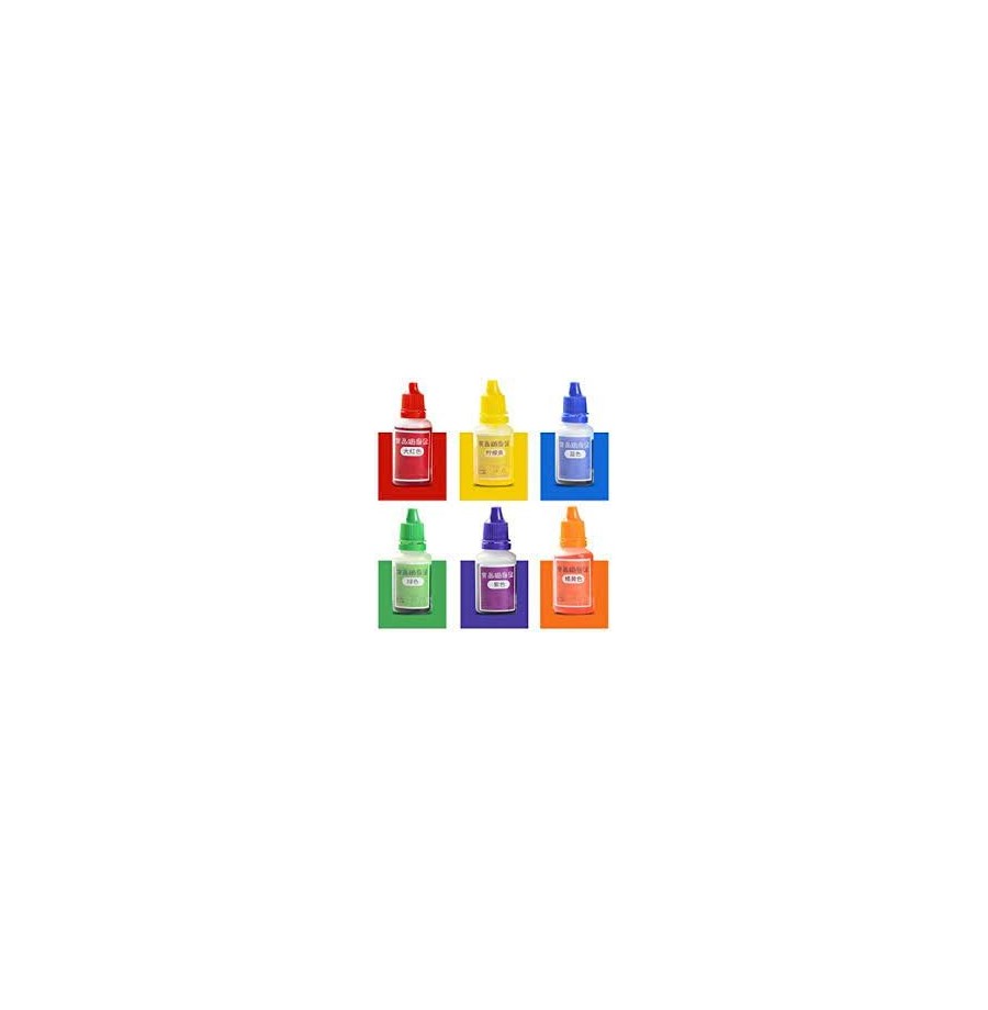 Assortiment 6 flacons colorants bougies