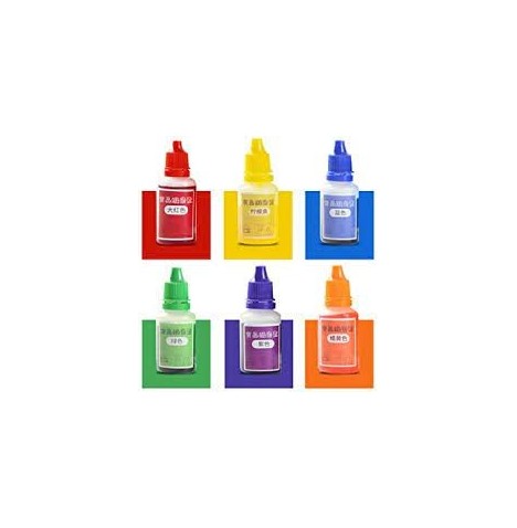 Assortiment 6 flacons colorants bougies