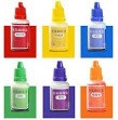 Assortiment 6 flacons colorants bougies