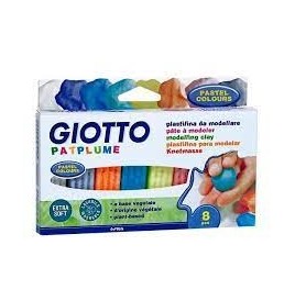 Pâte à modeler Patplume assort 8 couleurs pastel 200 g (8x25g