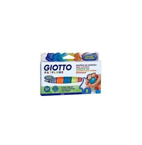 Pâte à modeler Patplume assort 8 couleurs pastel 200 g (8x25g