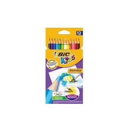 Etui 12 crayons couleur. aquacouleur Conté