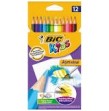 Etui 12 crayons couleur. aquacouleur Conté