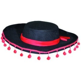 Chapeau Noir et Rouge Espagnol – Supporter & féria