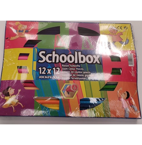 Coffret Schoolpack 144 gros crayons jockey XXL