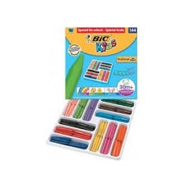Boîte 144 crayons de cire plastidécors triangle