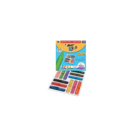 Boîte 144 crayons de cire plastidécors triangle