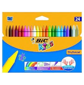 Etui 24 crayons de cire plastidécors assortis Conté