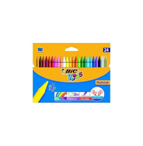 Etui 24 crayons de cire plastidécors assortis Conté