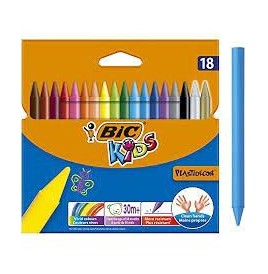 Etui 18 crayons de cire plastidécors assortis Conté