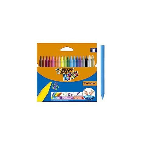 Etui 18 crayons de cire plastidécors assortis Conté