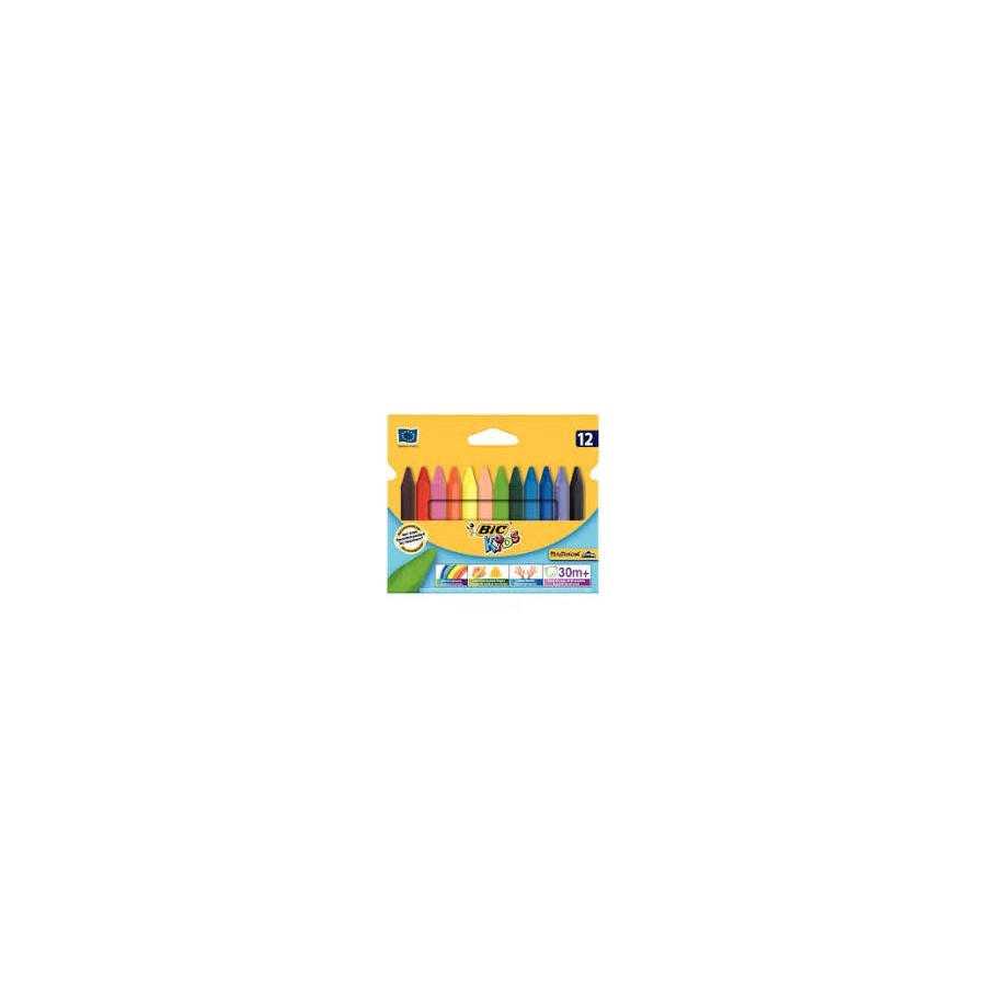 Etui 12 crayons de cire plastidécors assortis Conté