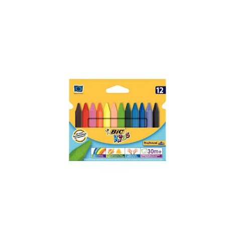 Etui 12 crayons de cire plastidécors assortis Conté