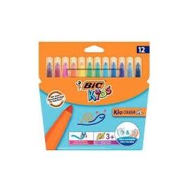 Poch. 12 feutres assortis kid couleur XL Conté