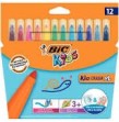 Poch. 12 feutres assortis kid couleur XL Conté