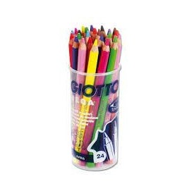 Maxi omyacolor pot 24 crayons de couleur gros module