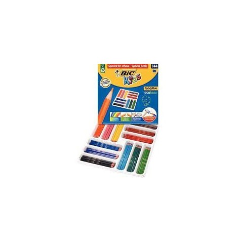 Bte 144 crayons couleurs ass. évolution Conté