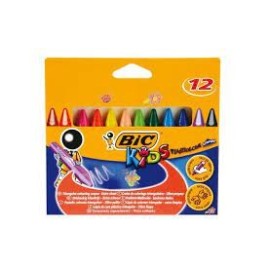 Etui 12 crayons de cire plasticdécors triangle Conté