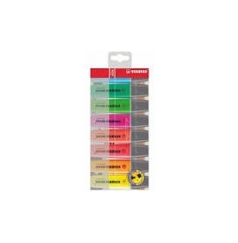 Pochette 8 surligneurs stabilos boss assortis