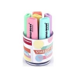Pot 6 surligneurs stabilos boss assortis