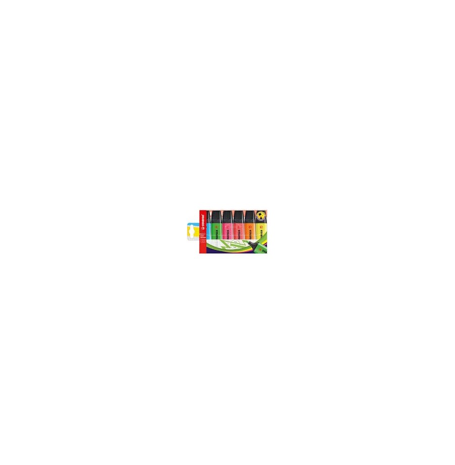 Pochette 6 surlingeurs stabilos boss assortis