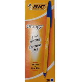 Stylo bille orange Bic bleu