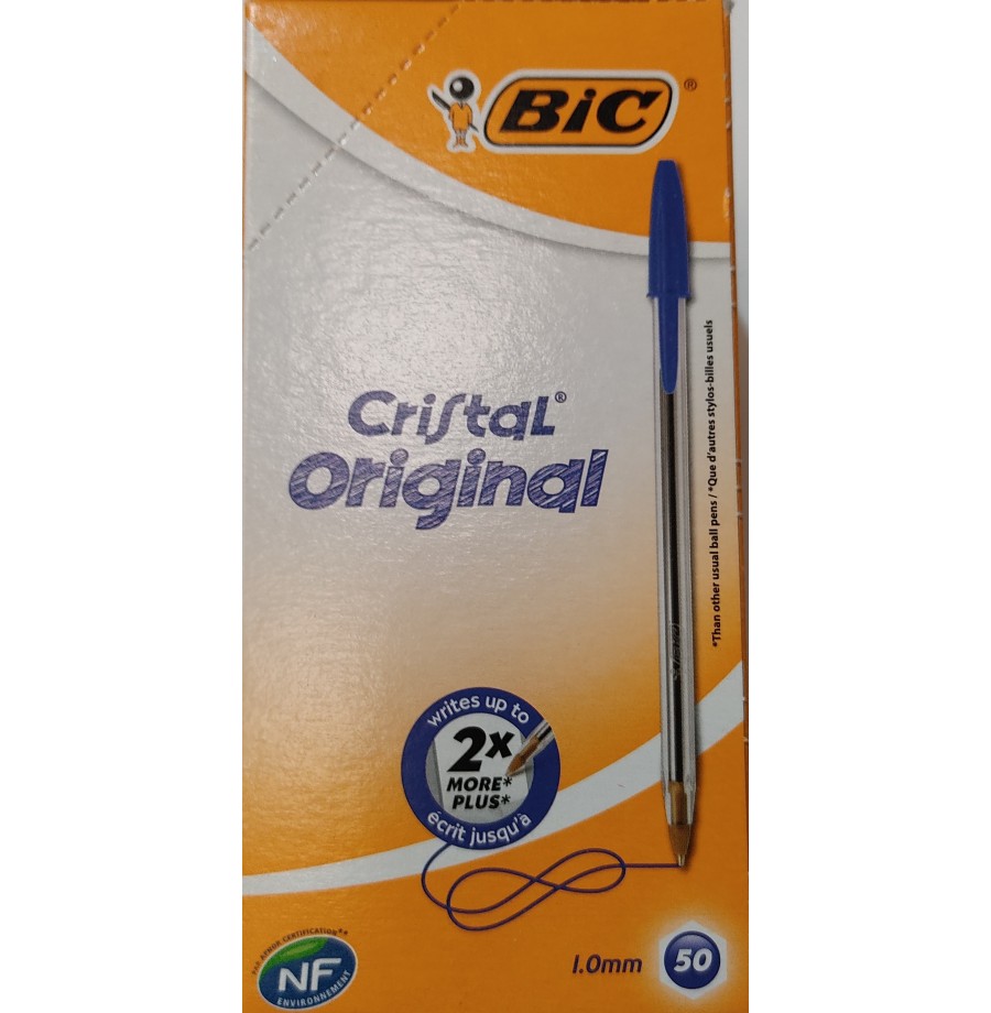 Stylo bille cristal Bic bleu
