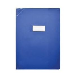 Protège-cahier  bleu opaque -24 x 32 cm