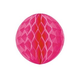 Boule unie rose alvéolée diam 50