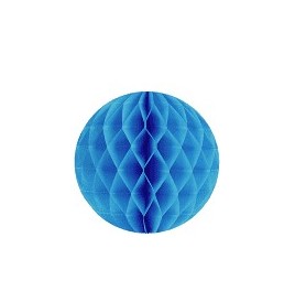 Boule unie bleu alvéolée diam 50