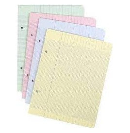 100 Feuilles mobiles 17*22 cm seyes Coloris au choix