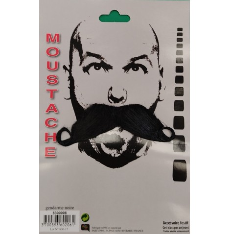 Moustache Gendarme noire