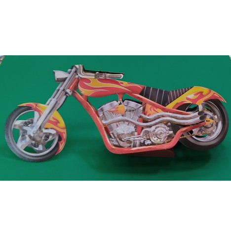 Décoration moto Chopper en carton