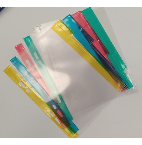 5 Intercalaires 17 x 22 cm plastique transparent