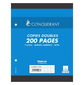 200 Copies doubles perforées 17x22 blanc