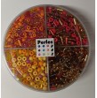 Boites 4 cases Mix Perles et tubes Rouge/jaune