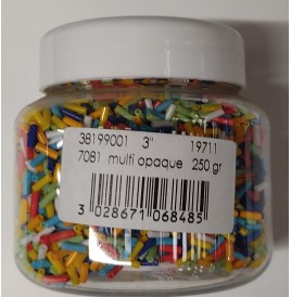 Perles tubes métalliques bocal 250gr assortie