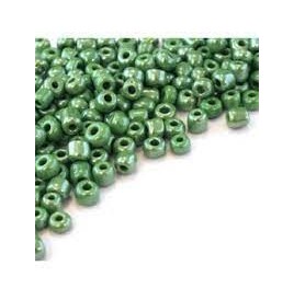 Sachet 100 grs perles vert lustré