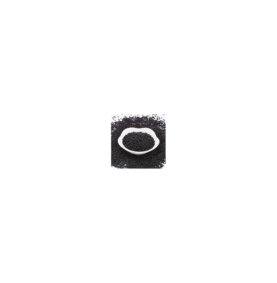 Sachet 100g perle verre ronde noir 5 mm