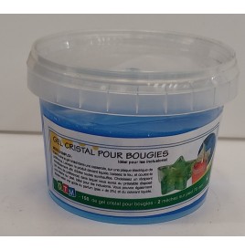 Gel cristal pour bougie pot 150 gr Coloris au choix + 2 mèches