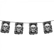 Guirlande pirate fanions plastique20x30 -L 6m