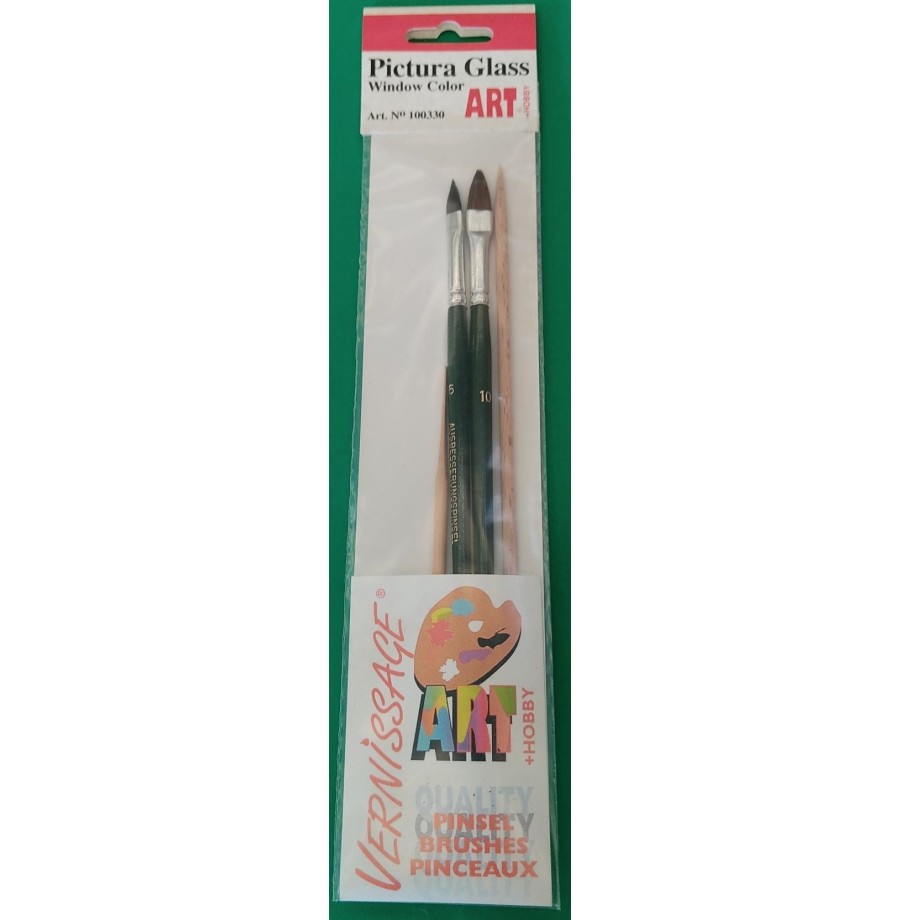 Kit pinceaux pour peinture sur verre