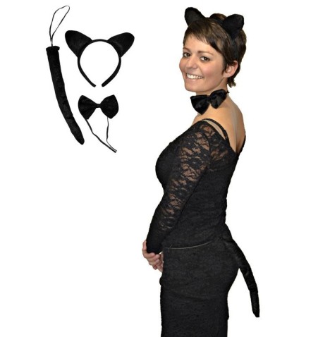 Set de chat (oreilles+queue+noeud)