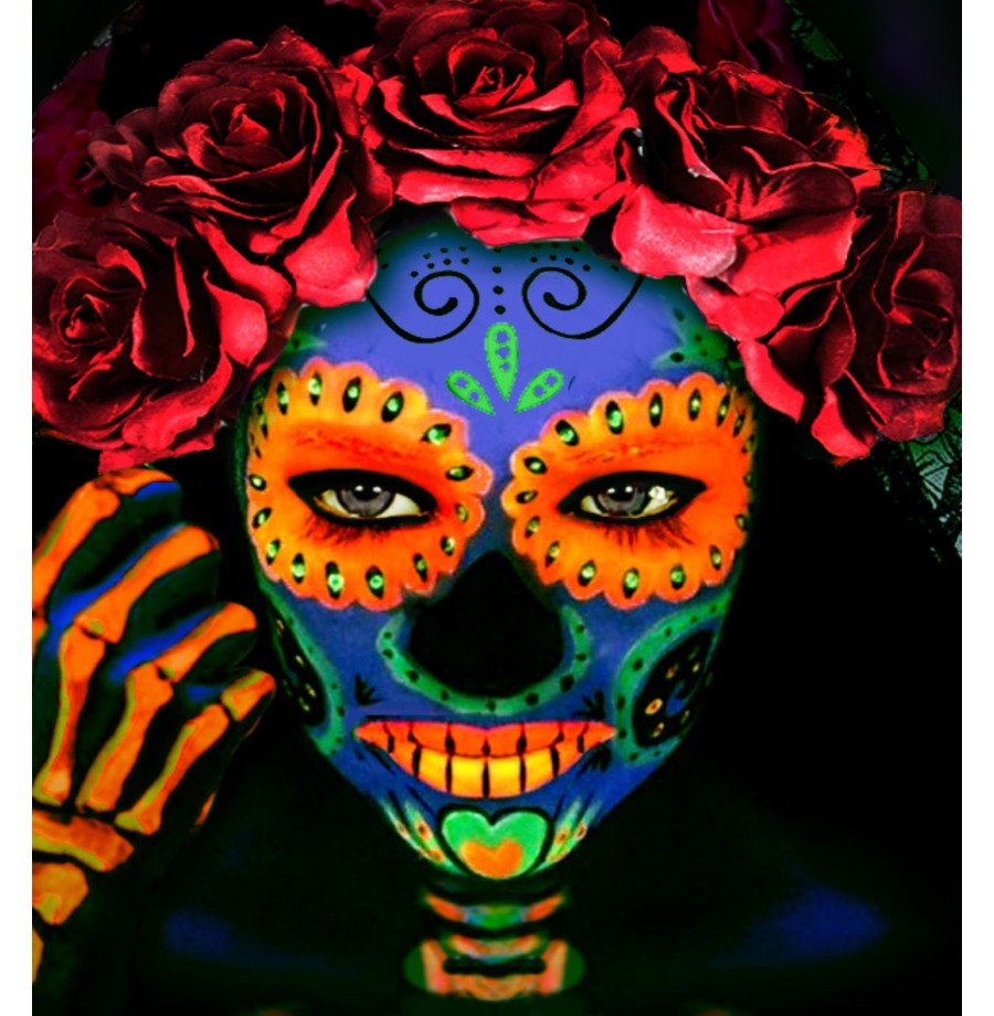 Maquillage Orange fluo en flacon 18 grs
